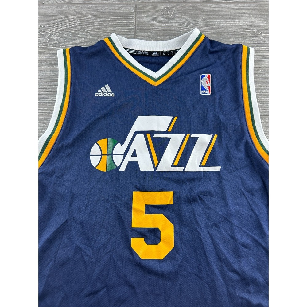 Adidas Utah Jazz Devin Harris 5 Basketball Jersey Blue Youth Large NBA - Picture 2 of 11